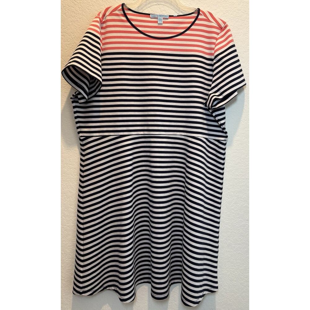 Draper James Nassau NavyStripe Ponte A-Line Dress Size 3X NWT